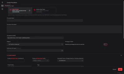 MACAT Create Procedure step 3