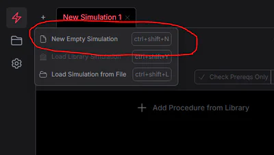 MACAT Create Empty Simulation