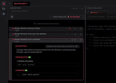 MACAT Create Procedure List Screenshot