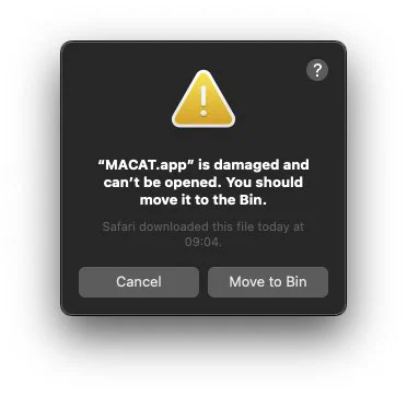 MacOS Install Error